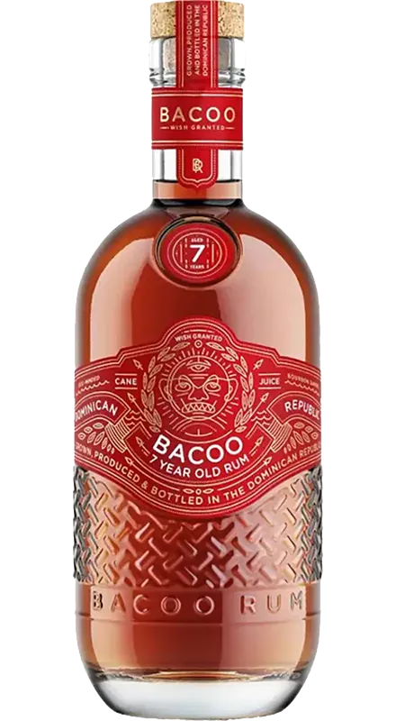 Bacoo 7 Ani Dark Rum cu Tiki Mug 0.7L